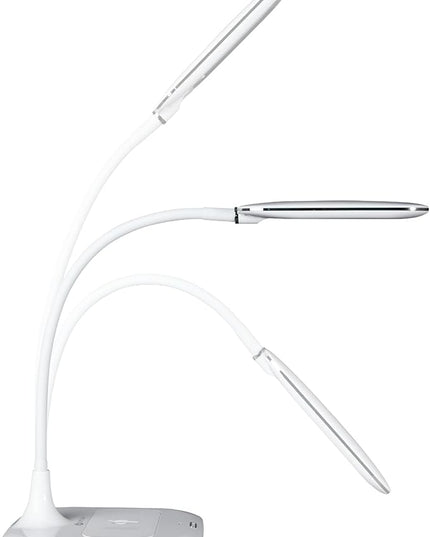 OttLite Prevention LED Desk Lamp with Wireless Charging - Designed to Reduce Eyestrain - Adjustable Flexible Neck, 3 Color Modes & Touch Controls - Crafting, Office Work, Reading & Studying - LeafyLoom