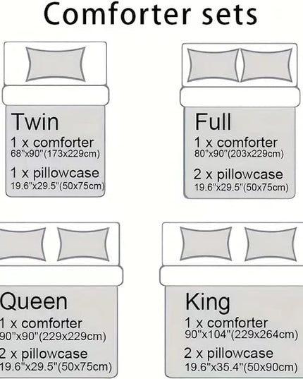 3 Piece Solid Color All Season Bedding Comforter Set Microfiber Soft Lightweight Bedding Set for Kids Teens Adults Room Decor with 1 Comforter and 2 Pillowcases Full - LeafyLoom