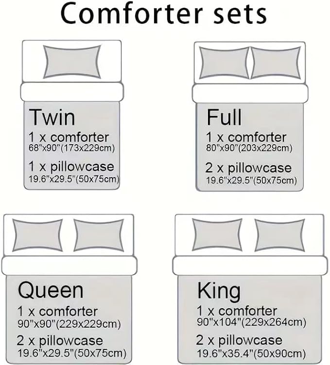 3 Piece Solid Color All Season Bedding Comforter Set Microfiber Soft Lightweight Bedding Set for Kids Teens Adults Room Decor with 1 Comforter and 2 Pillowcases Full - LeafyLoom