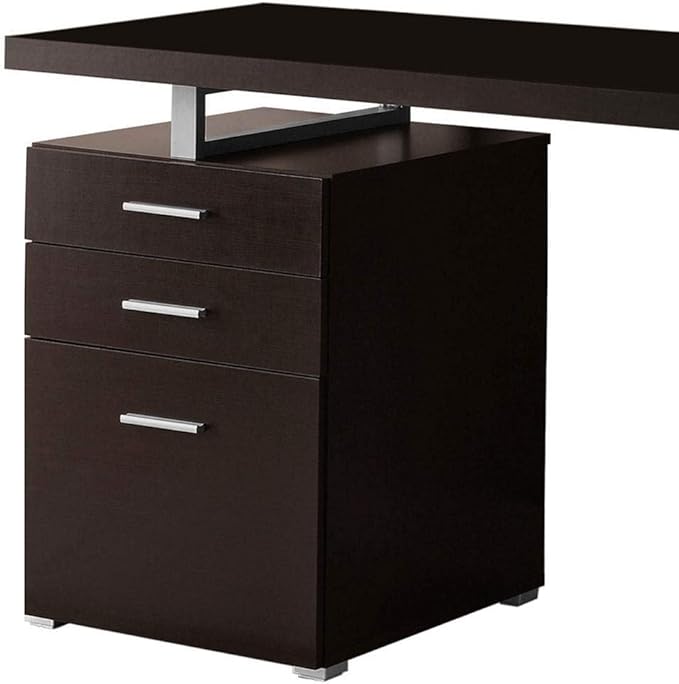 Monarch Specialties Hollow-Core Left or Right Facing Desk, 48-Inch Length, Cappuccino - LeafyLoom