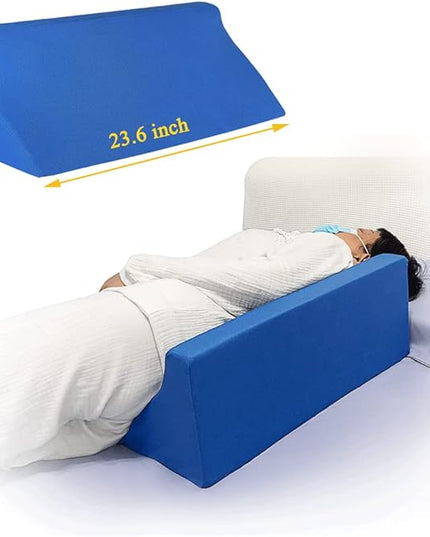 Wedge Pillow for Bed Sores Positioning Elderly Medical Bolsters Incline Foam Body Positioners Wedge Back Support Pillows After Surgery Pregnancy Side Sleeping Prevent Back Pain (23.62 Inch) - LeafyLoom