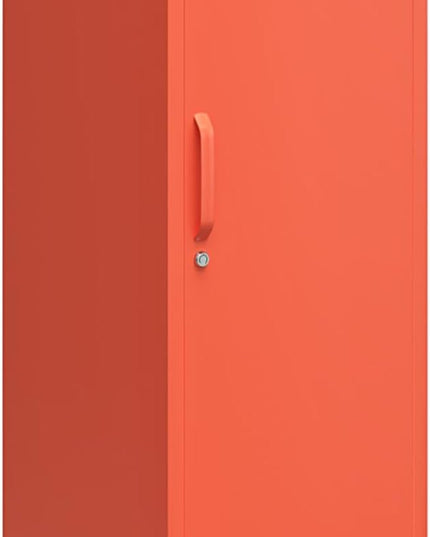 Novogratz Cache Single Metal Locker Storage, Orange Cabinet - LeafyLoom