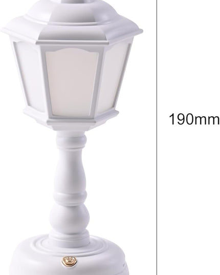 Mini Desk lamp Vintage, LED Desk Lamp Dimmable Table Lamp Reading Lamp with USB Charging Port, Sensitive Control, Eye-Caring Office Lamp,Very Beautiful Decorative Desk lamp (White) - LeafyLoom