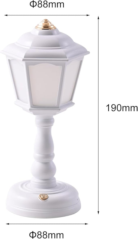 Mini Desk lamp Vintage, LED Desk Lamp Dimmable Table Lamp Reading Lamp with USB Charging Port, Sensitive Control, Eye-Caring Office Lamp,Very Beautiful Decorative Desk lamp (White) - LeafyLoom