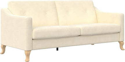 Mr. Kate Tess Sofa with Soft Pocket Coil Cushions, Small Space Living Room Furniture, White Linen - LeafyLoom