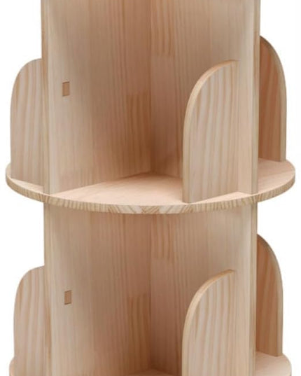 Bookshelf for Kids, 2 Tier 360° Rotating Shelves Bookshelf Organizer, Standing Bookcase Storage Rack, Bookshelves for Preschoolers' Classrooms,Daycare,Bedrooms,Nursery,Playrooms - LeafyLoom