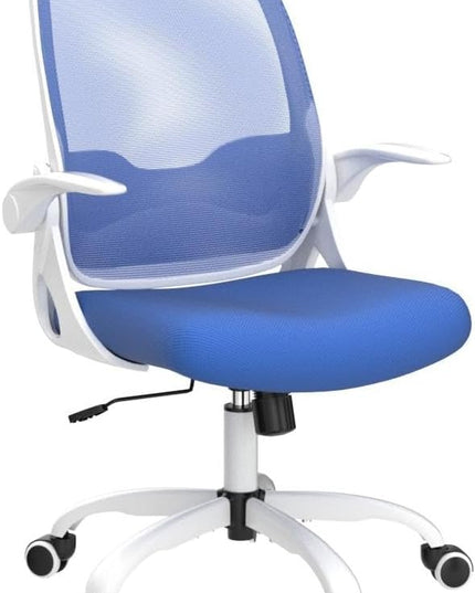 KERDOM Office Chair, Ergonomic Desk Chair, Breathable Mesh Computer Chair, Comfy Swivel Task Chair with Flip-up Armrests and Adjustable Height - LeafyLoom