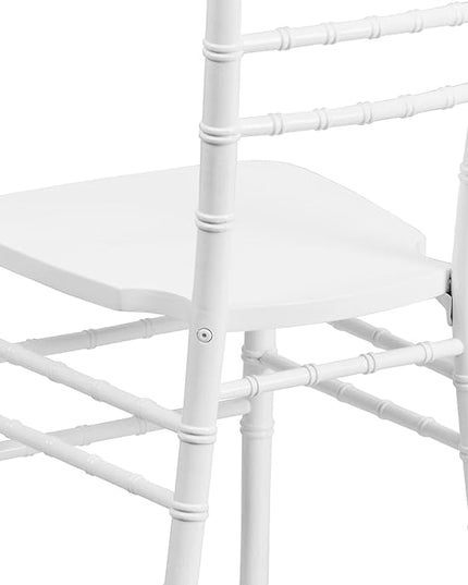 Flash Furniture Hercules Series Chiavari Chair for Formal Events and Banquets, Commercial/Residential All-Occasion Event Chair, White - LeafyLoom