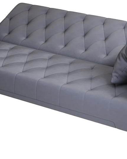 Convertible Folding Futon Sofa Bed Sleeper Lounge Couch,Small Velvet Upholstered Recliner Loveseat Daybed with Adjustable Backrest and Golden Metal Legs Space-Saving Sofabed for Living Room Office - LeafyLoom