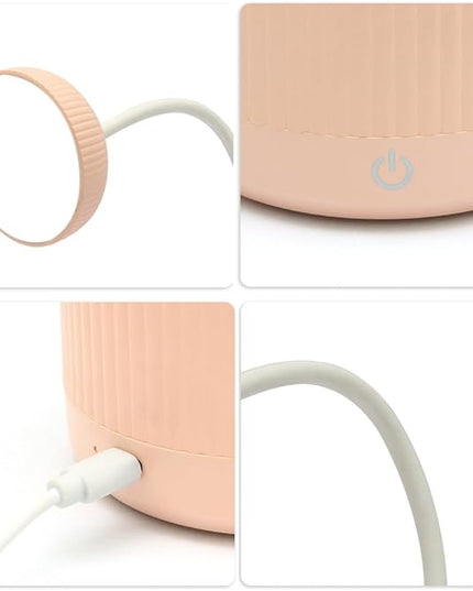 Cordless lamp,Desk lamps for home office,White,3 speed adjustable light,With pen holder,Usb charging cable,Battery operated,360° swivel hose,Rechargeable dorm lamp,Led study lamp,Cute reading lamp - LeafyLoom
