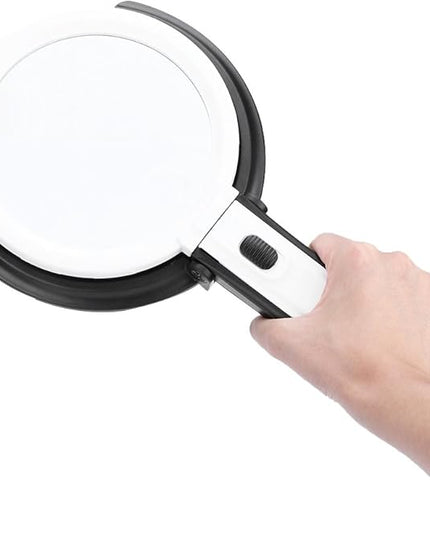 LED Table Lamp with 1.8X & 5X Magnifier, Desk Illuminated Tools Magnifying Glass for Reading Cosmetic Makeup Tattoo Manicure Lighted Magnifier - LeafyLoom