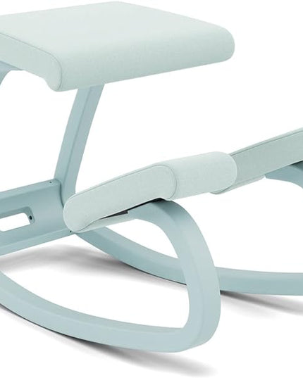 Varier Variable Monochrome, Original Kneeling Chair, Ergonomic Office Chair, 10-year Warranty, Designed by Peter Opsvik, Glacier - LeafyLoom