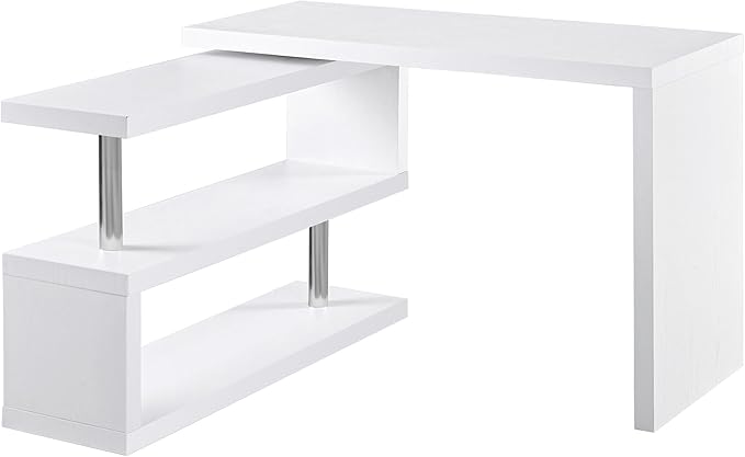 NicBex Kimberly-DW-00212-LWJ Home Office Desks, 47.25"x45"x30", White - LeafyLoom
