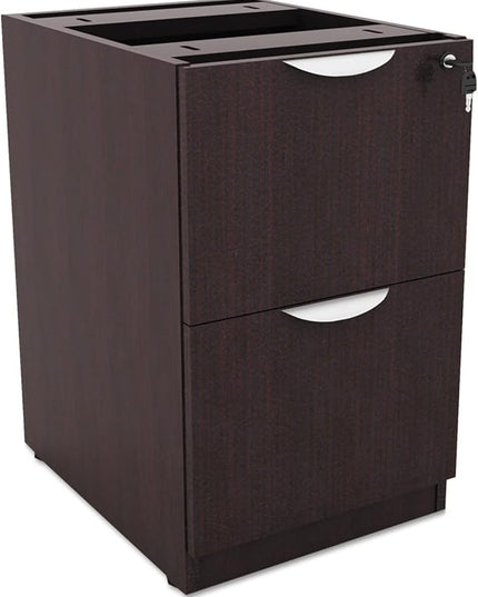 Alera ALEVA542822ES 15.63 in. x 20.5 in. x 28.5 in. Valencia Series 2-Drawer Full File Pedestal - Espresso - LeafyLoom