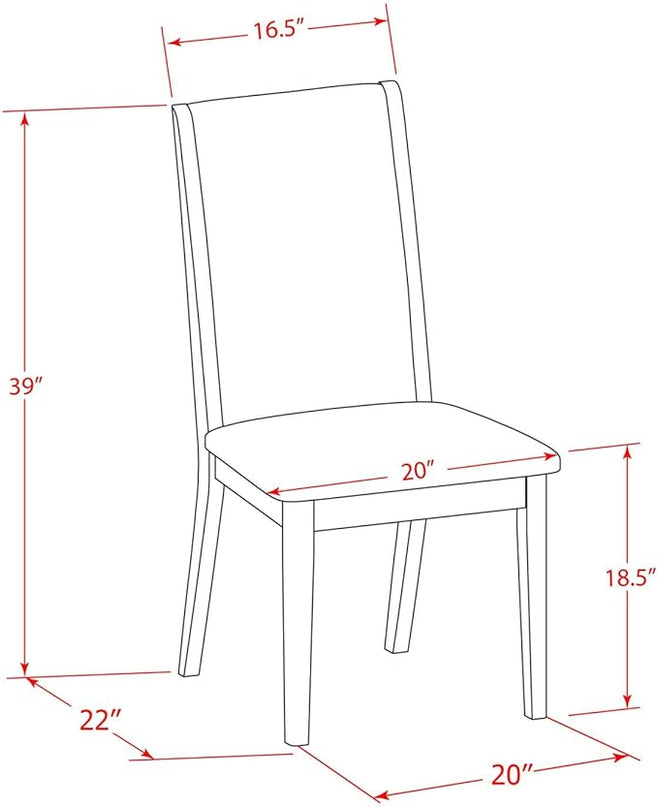 East West Furniture Oxford 3 Piece Room Furniture Set Contains a Square Dining Table and 2 Light Tan Linen Fabric Upholstered Chairs, 36x36 Inch, OXLA3-MAH-04 - LeafyLoom