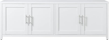 Henn&Hart Strahm TV Stand, 68" Wide, White - LeafyLoom