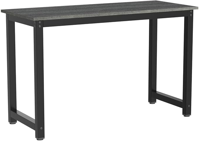 47 Inch Small Space Computer Desk, Home Office Desk, Heavy Duty Multipurpose Table, Study Desk Workstation, Gray - LeafyLoom