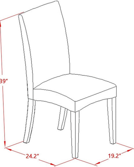 East West Furniture SHDR5-LWH-07 5 Piece Kitchen Set Includes a Round Room Table with Pedestal and 4 Gray Linen Fabric Parson Dining Chairs, 42x42 Inch - LeafyLoom