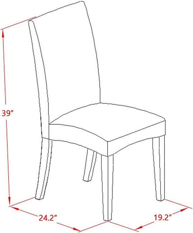 East West Furniture SHDR5-LWH-07 5 Piece Kitchen Set Includes a Round Room Table with Pedestal and 4 Gray Linen Fabric Parson Dining Chairs, 42x42 Inch - LeafyLoom