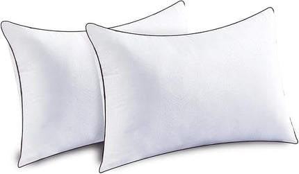 JOLLYVOGUE Bed Pillows Standard Size Set of 2, Cooling and Supportive Full Pillow 2 Pack for Side and Back Sleepers, Down Alternative Hotel Collection Sleeping Pillows, 26x20 Inches - LeafyLoom