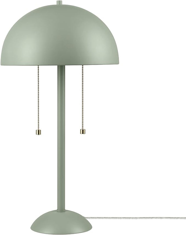 Globe Electric Novogratz x 65850 Haydel 21" 2-Light Table Lamp, Sage Green, Double On/Off Pull Chain - LeafyLoom