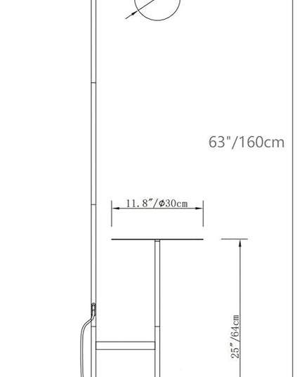 Floor Lamp with Shelf, Functional Bedside Lamp with Marble Table for Bedroom, Living Room or Office (with Mable Table) - LeafyLoom