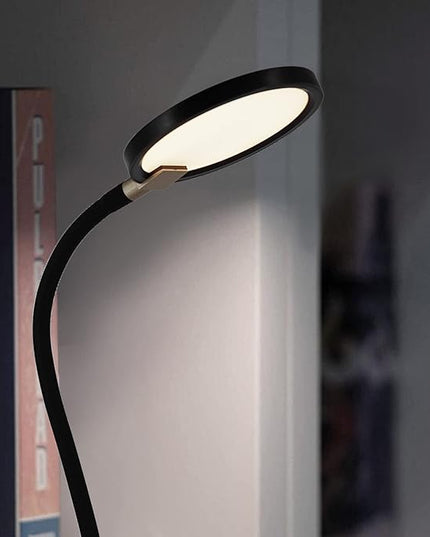 7W Flexible Gooseneck LED Desk lamp Touch 3 Steps Dimmable LED Clip on Light Reading lamp Warm White 3000K 3 Brightness Book Lights Eye Caring Clamp lamp - LeafyLoom