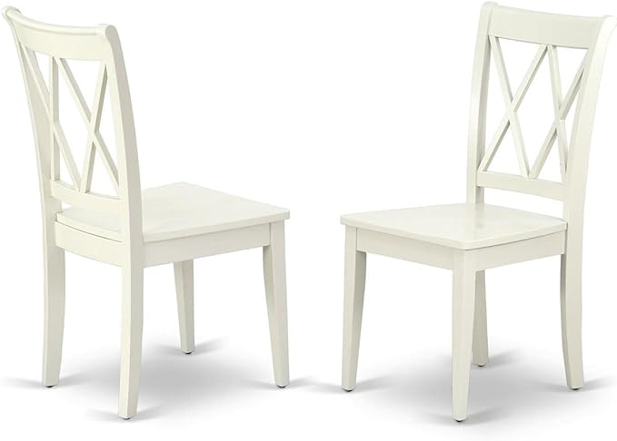 East West Furniture OXCL5-LWH-W Oxford 5 Piece Set for 4 Includes a Square Kitchen Table and 4 Dining Room Chairs, 36x36 Inch - LeafyLoom