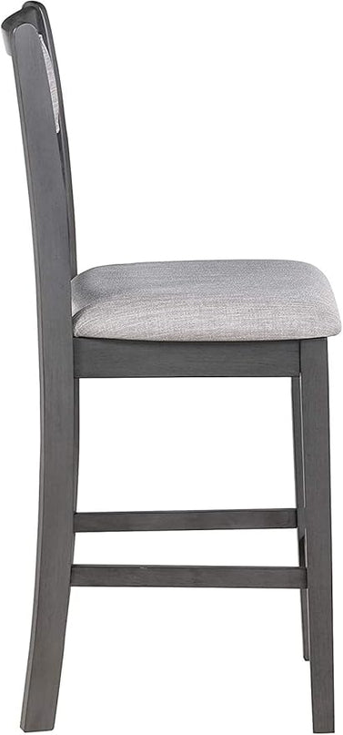 New Classic Furniture Gia Counter Chairs, Set of 2, Gray - LeafyLoom