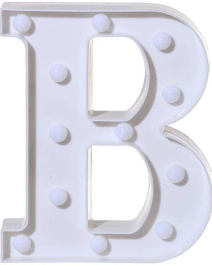 LED Marquee Letter Lights Sign 26 Alphabet Light Up Letters Sign for Night Light Wedding Birthday Party Battery Powered Christmas Lamp Home Bar Decoration (B) - LeafyLoom