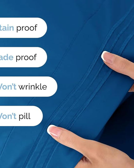 Full Size 4 Piece Sheet Set - Comfy Breathable & Cooling Sheets - Hotel Luxury Bed Sheets for Women & Men - Deep Pockets, Easy-Fit, Soft & Wrinkle Free Sheets - Royal Blue Oeko-Tex Bed Sheet Set - LeafyLoom