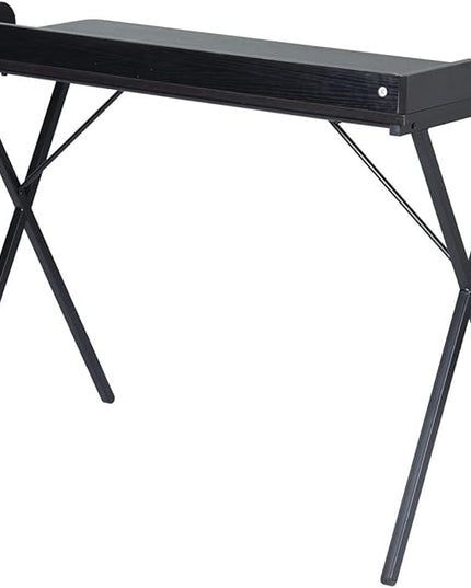 FurnitureR Office Desk, Simple Style Writing Table Computer Study Desk with Baffle, Home Office PC Laptop Table, 47.2 Inches, Black - LeafyLoom