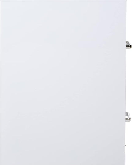 OSP Home Furnishings 2 Drawer Mobile Locking Metal File Cabinet, White - LeafyLoom