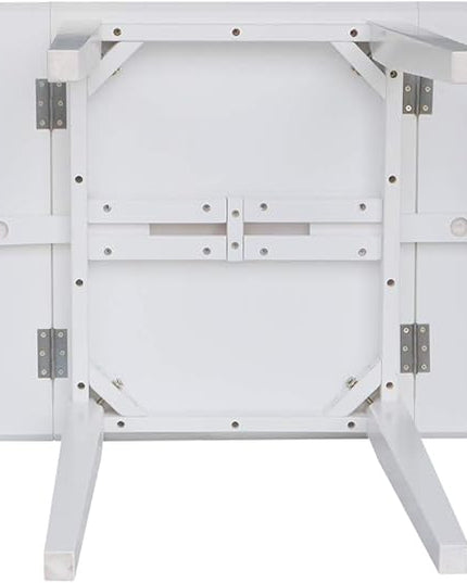International Concepts Small Dropleaf Dining Table, White - LeafyLoom