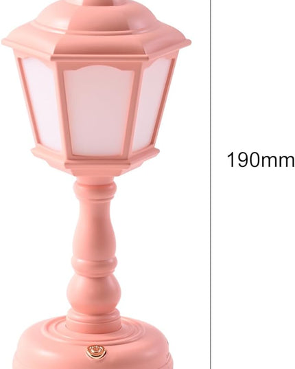 Mini Desk lamp Vintage, LED Desk Lamp Dimmable Table Lamp Reading Lamp with USB Charging Port, Sensitive Control, Eye-Caring Office Lamp,Very beautiful decorative desk lamp (Pink) - LeafyLoom