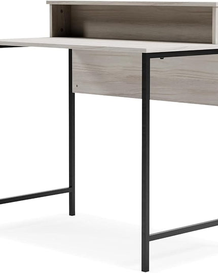 Signature Design by Ashley Bayflynn 36" Modern Home Office Desk With Hutch, White & Black - LeafyLoom