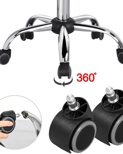 Yaheetech Adjustable Task Chair PU Leather Low Back Ribbed Armless Swivel Black Desk Chair Office Chair Wheels, Black - LeafyLoom