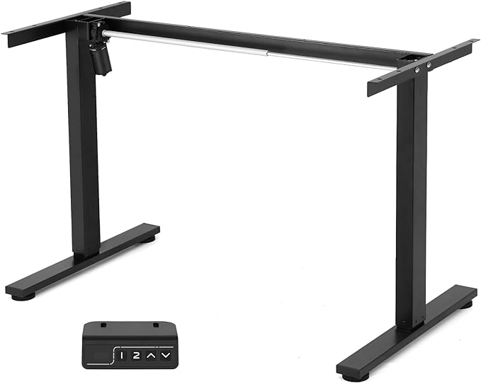 TOPSKY Single Motor 2-Stage Electric Adjustable Standing Computer Desk for Home and Office with 27.1"-44.8" Adjustable Height Range DF00.01 (Black Frame only) - LeafyLoom