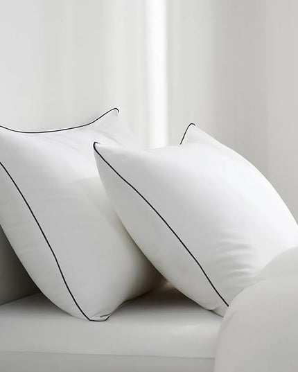 Hotel Collection Bed Pillows for Sleeping 2 Pack Standard Size Cooling Pillows Set of 2 for Back, Stomach or Side Sleepers, Super Soft Down Alternative Microfiber Filled Pillows - LeafyLoom