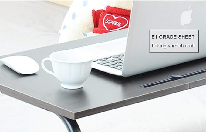 SogesGame Side Table,31.5in/21.6in Adjustable Laptop Stand Portable Cart Tray Bedside Computer Table,Sofa Side Bed Table with Wheels - LeafyLoom