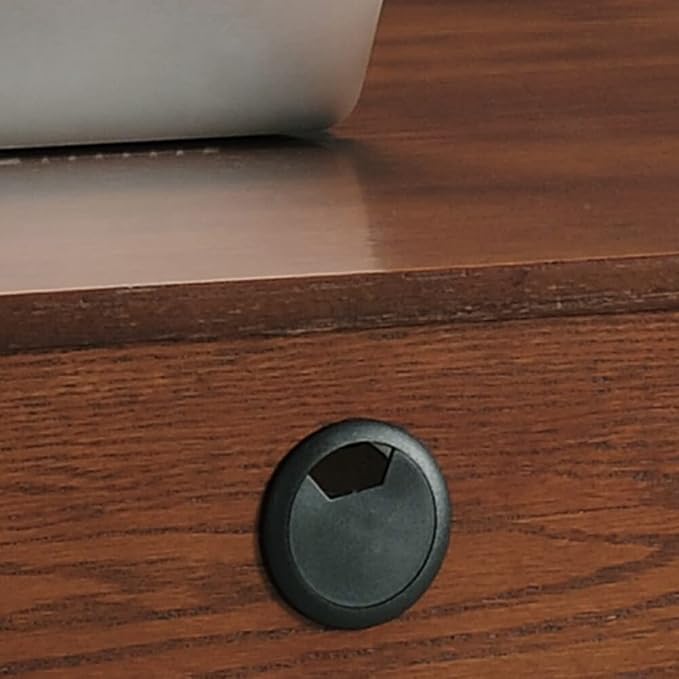 Leick Home SINCE 1910 Farmhouse Oak Turned leg Laptop Desk with Center Drawer, FURNITURE - LeafyLoom