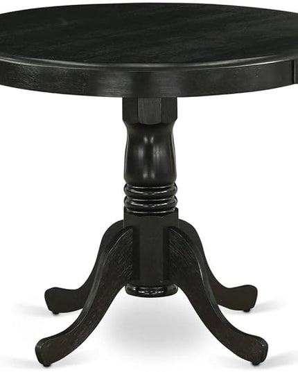 East West Furniture Kitchen Table, 36x36 Inch, ANT-ABK-TP - LeafyLoom