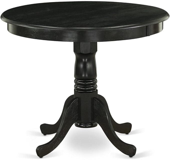 East West Furniture Kitchen Table, 36x36 Inch, ANT-ABK-TP - LeafyLoom