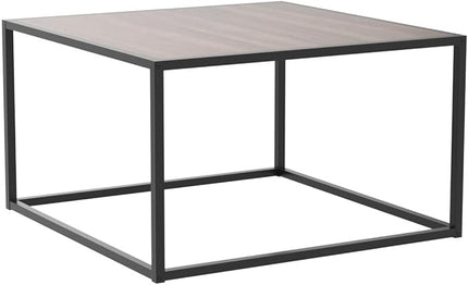 SAYGOER Farmhouse Coffee Table Rustic Wood Coffee Tables Mid Century Modern Coffe Tables for Small Spaces Simple Square Low Center Table for Living Room Home Office Boho Style, Walnut - LeafyLoom