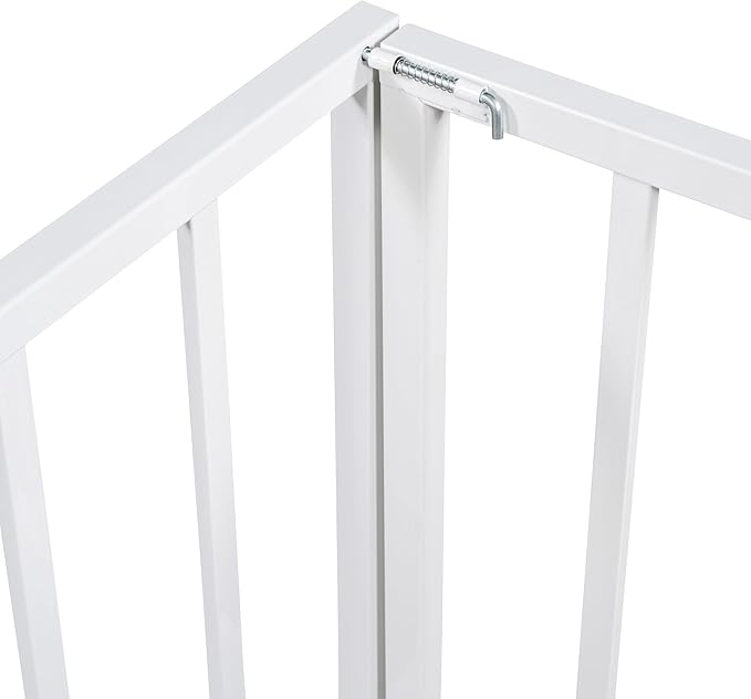 RITSU Twin Size Metal Floor Fence Bed, Montessori Bedframe, with Safety Guardrail and Door, for Children Bedroom, Boys Girls, Apartment, Strong & Durable, Easy to Assemble, White - LeafyLoom