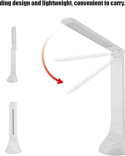 Led Desk Lamp,EyeCaring Table Lamps,Rechargeable Folding Led Light Desk Table Desktop Lamp Eye Care for Reading Study Lighting,Dimmable Office Lamp with USB Charging Port - LeafyLoom