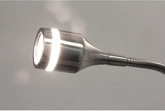 Adesso 3217-22 Prospect LED Clip Lamp, 9.5-14.5 in., 3W LED, Brushed Steel, 1 Clip Lamps - LeafyLoom