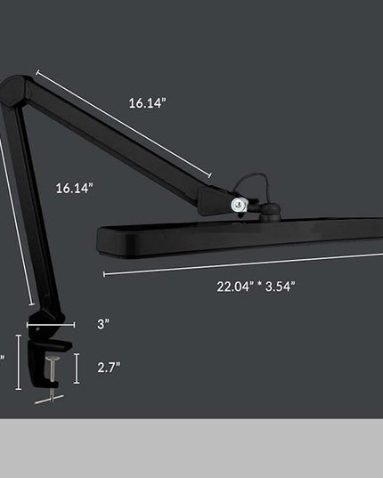 Neatfi (New Model) XL 2,500 Lumens LED Task Lamp with Clamp, 3 Light Modes, 3000-6000K Correlated Color Temperature, 30W Super Bright Desk Lamp, Dimmable, 162 Pcs SMD LED (CCT, Black) - LeafyLoom