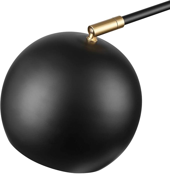 Globe Electric Novogratz x 65785 Charlotte 18" Table Lamp, Matte Black, Brass Accents - LeafyLoom