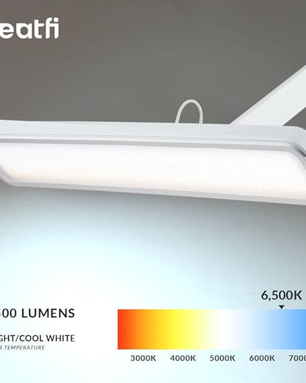 Neatfi XL 2,500 Lumens LED Task Lamp, 30W Super Bright Desk Lamp with Clamp, 162 Pcs SMD LED, Eye-Caring LED Lamp (Non-CCT, White) - LeafyLoom